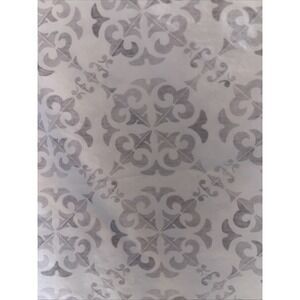 Serena & Lily Classic Ring KING Flat  Sheet Gray White Geometric 100% Cotton.